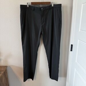 Oxford Golf Performance Pants Men's Size: 38 X 30 Black Flat Front Chino